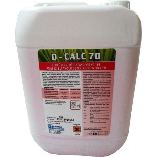 D-Calc 70 - Vízkő-és penészeltávolító 5 literes